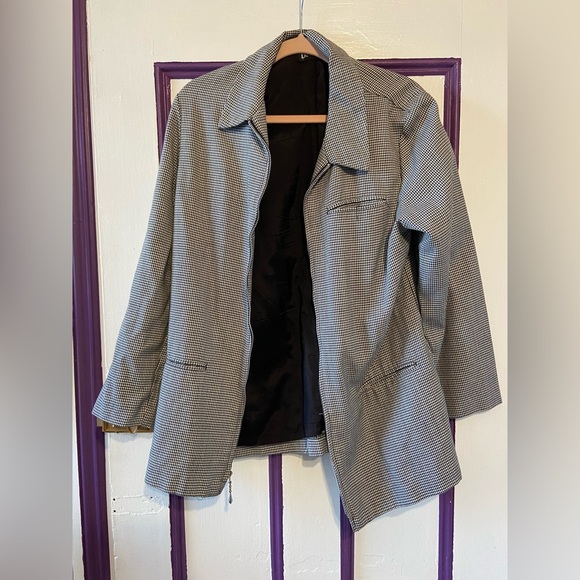 Vintage Barrie Stephens Houndstooth Coat/Blazer - Size 16 - Picture 1 of 5